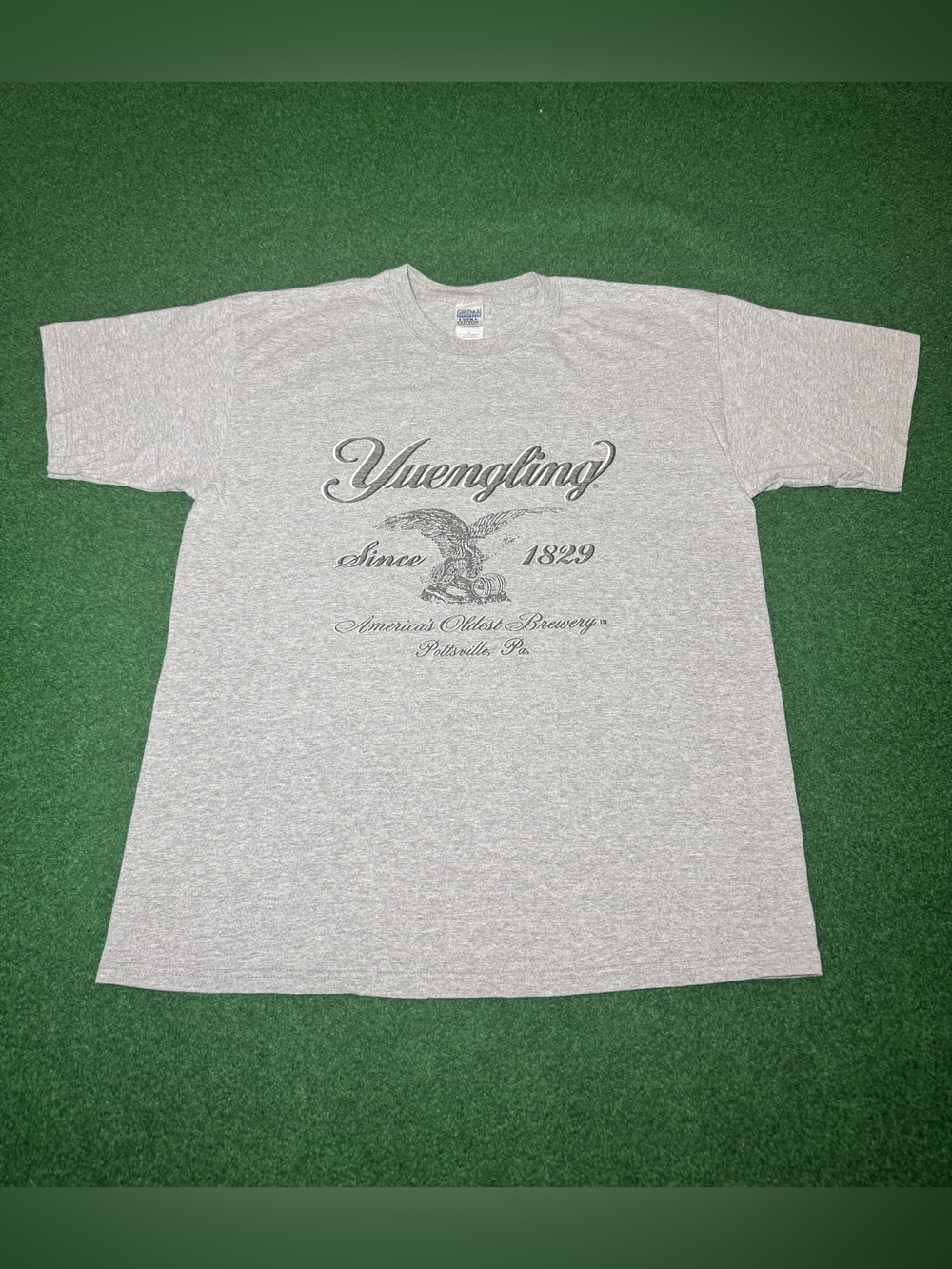 Yuengling Vintage T Shirt XL Gray Beer Pottsville Pa 90s Y2K Brewery Shirt